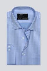 Sky Blue Stripe Formal Shirt For Men - Diners