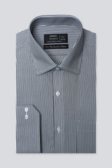 Grey Stripe Formal Shirt For Men - Diners