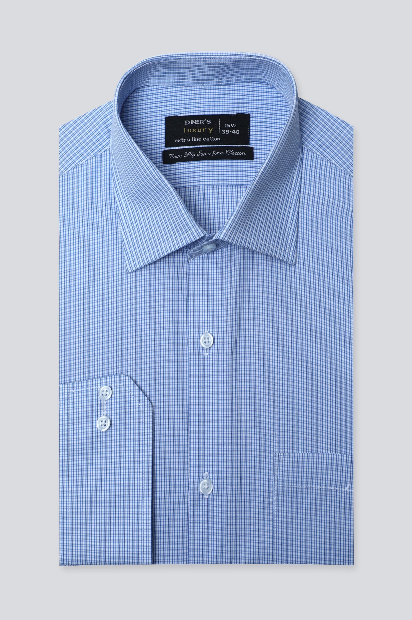 Multicolor Pin Check Formal Shirt For Men - Diners