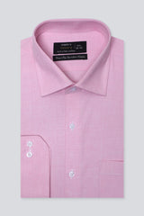 Light Pink Self Formal Shirt For Men - Diners
