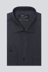 Dark Grey Plain Formal Shirt - Diners