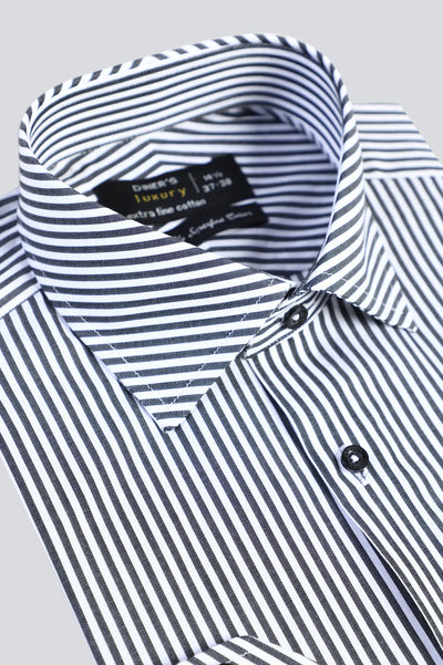 Black Bengal Stripe Formal Shirt - Diners