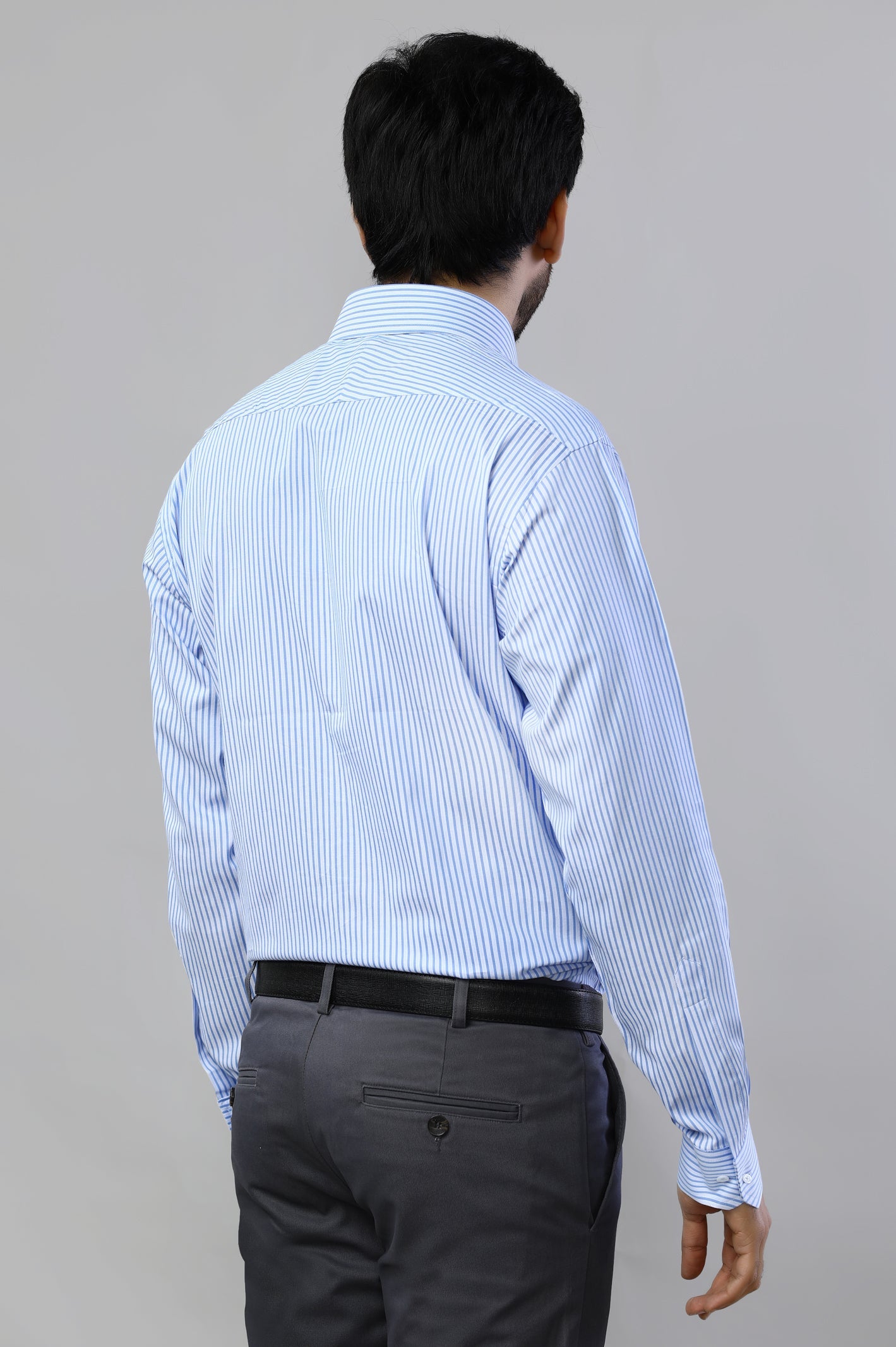 Light Blue Bengal Stripes Formal Shirt For Men - Diners