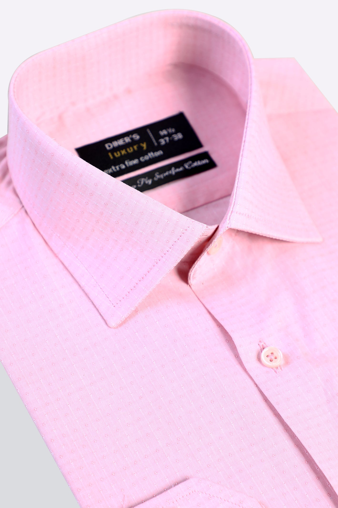 Pink Textured Formal Shirt - Diners