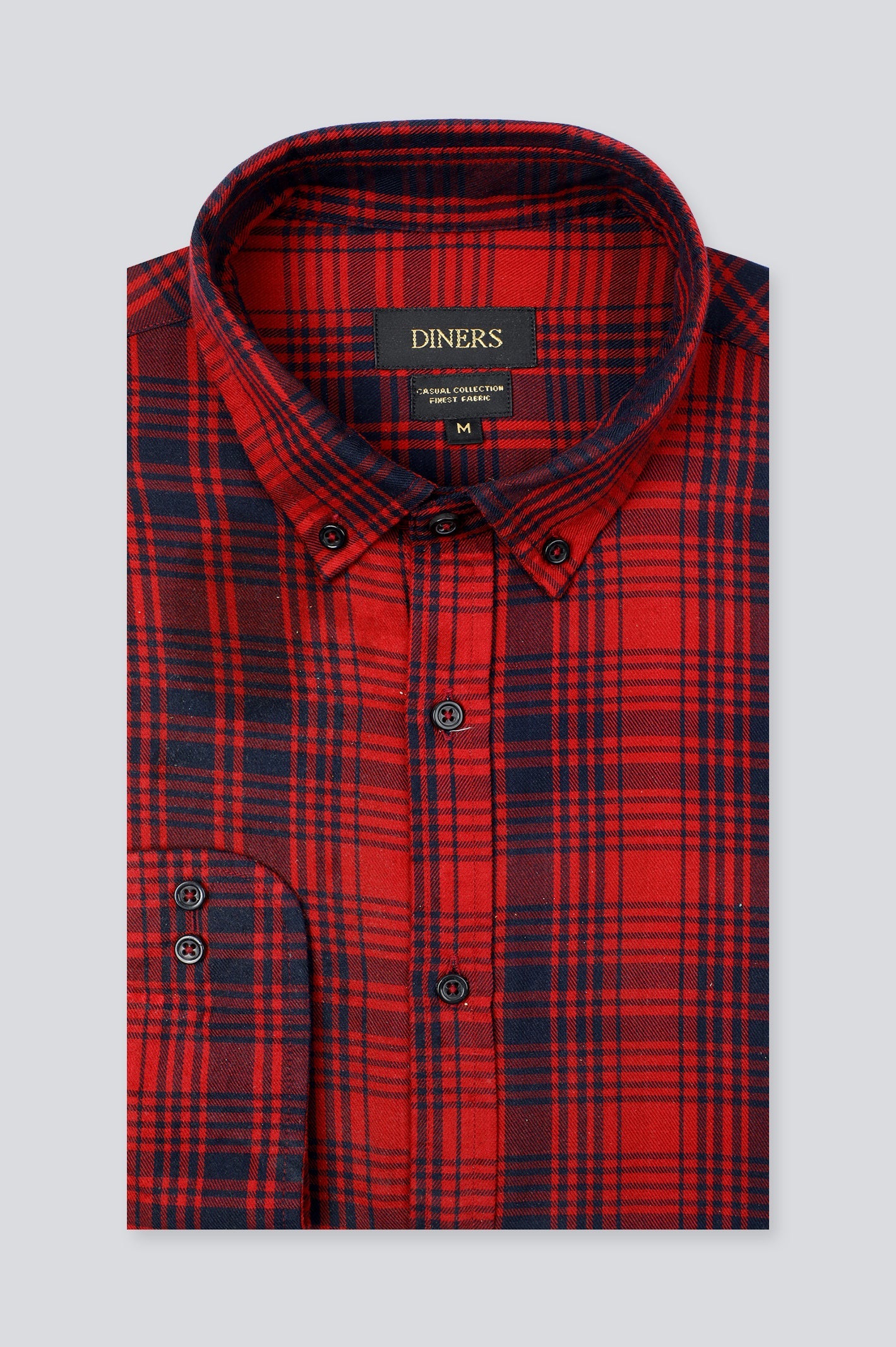 Red Tattersall Check Casual Shirt - Diners