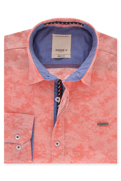 Casual Shirt in Peach SKU: AG18547-Peach - Diners
