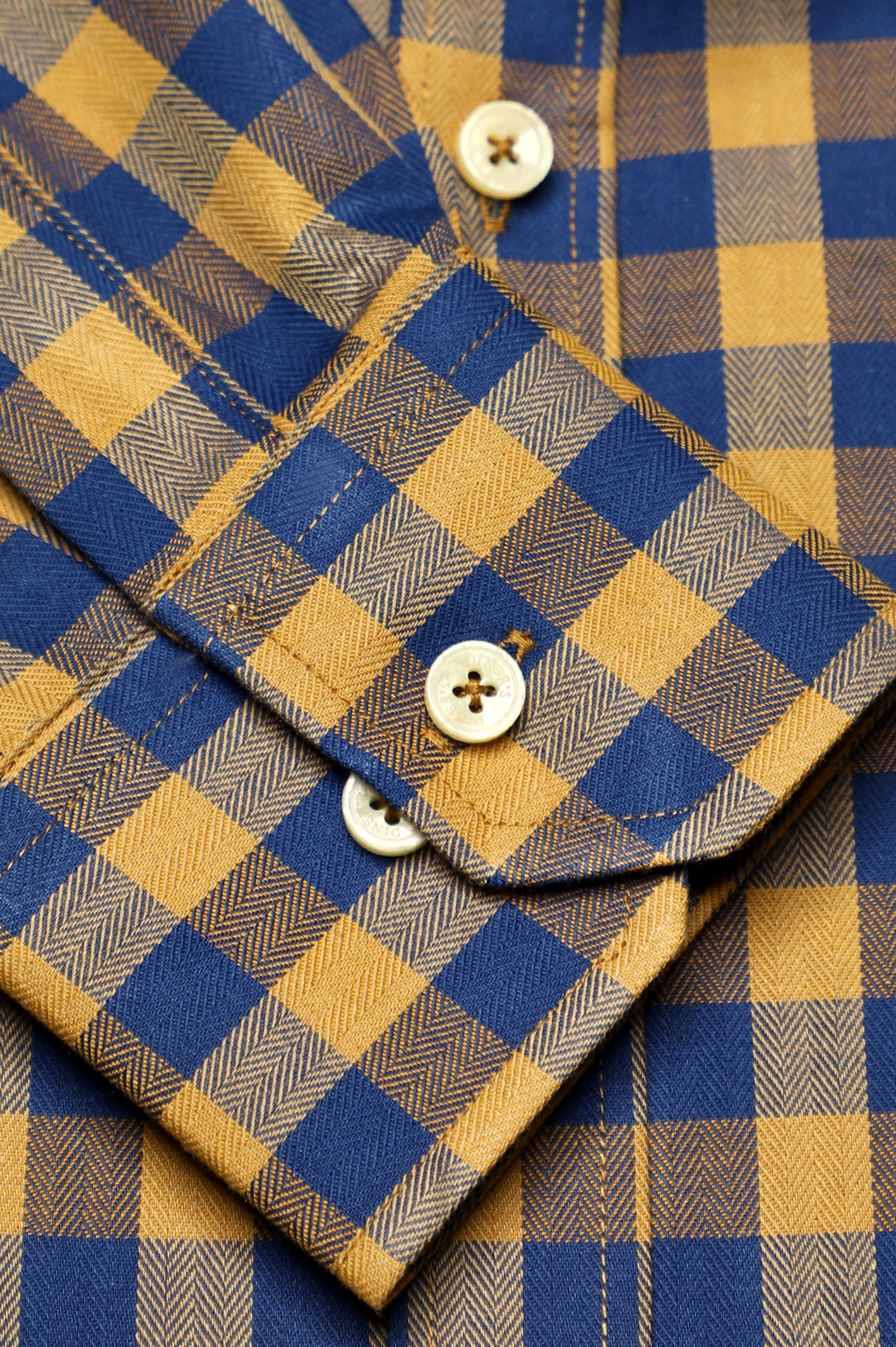 Camel Gingham Check Casual Shirt for Men - Diners