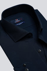 Navy Blue Plain Formal Autograph Shirt for Men - Diners