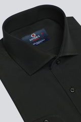 Black Plain Formal Autograph Shirt for Men - Diners