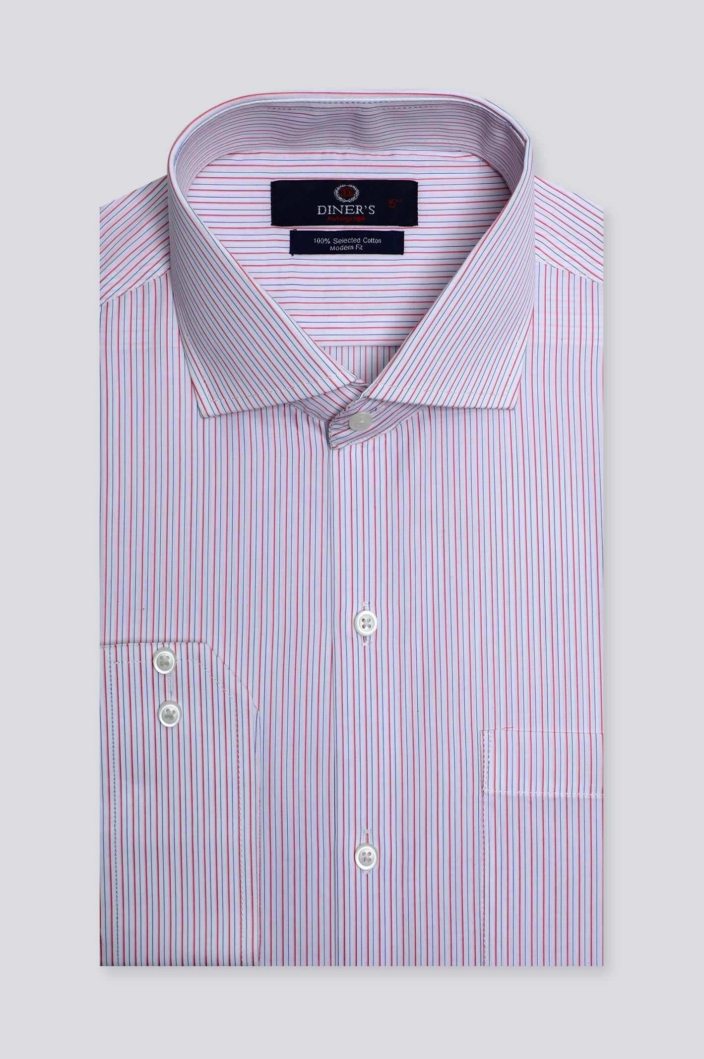 Pink Stripes Formal Autograph Shirt for Men - Diners