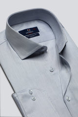 White Self Formal Autograph Shirt for Men - Diners