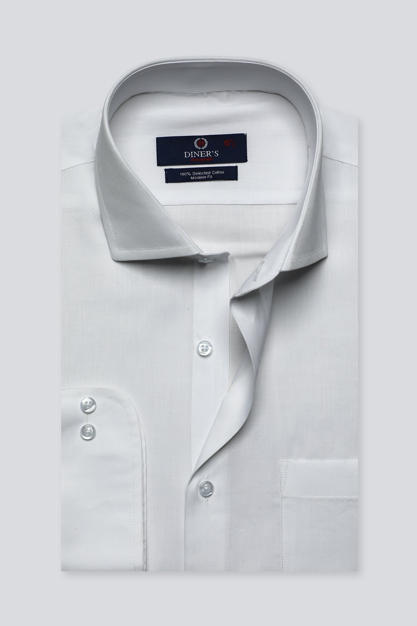 White Oxford Formal Autograph Shirt for Men - Diners