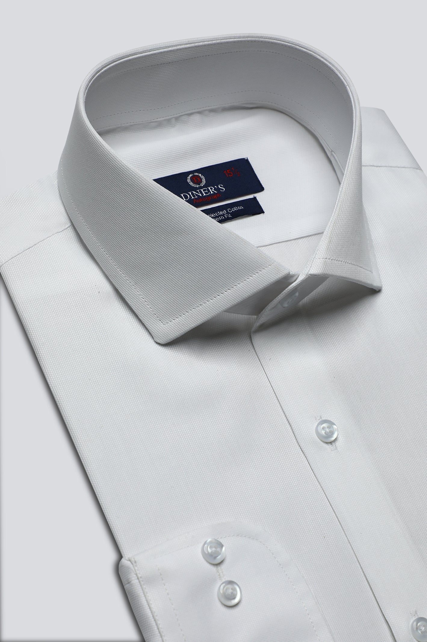 White Oxford Formal Autograph Shirt for Men - Diners