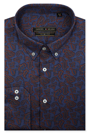 Casual Milano Shirt SKU: AM26642-D-BLUE - Diners