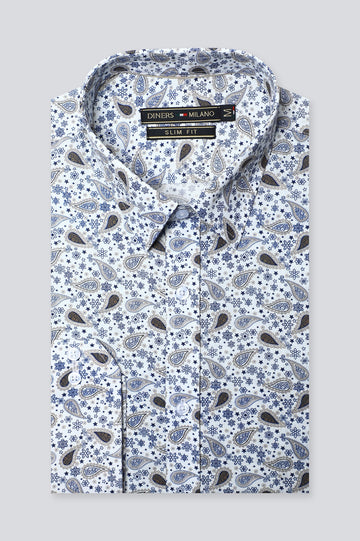 Multicolor Printed Casual Milano Shirt - Diners