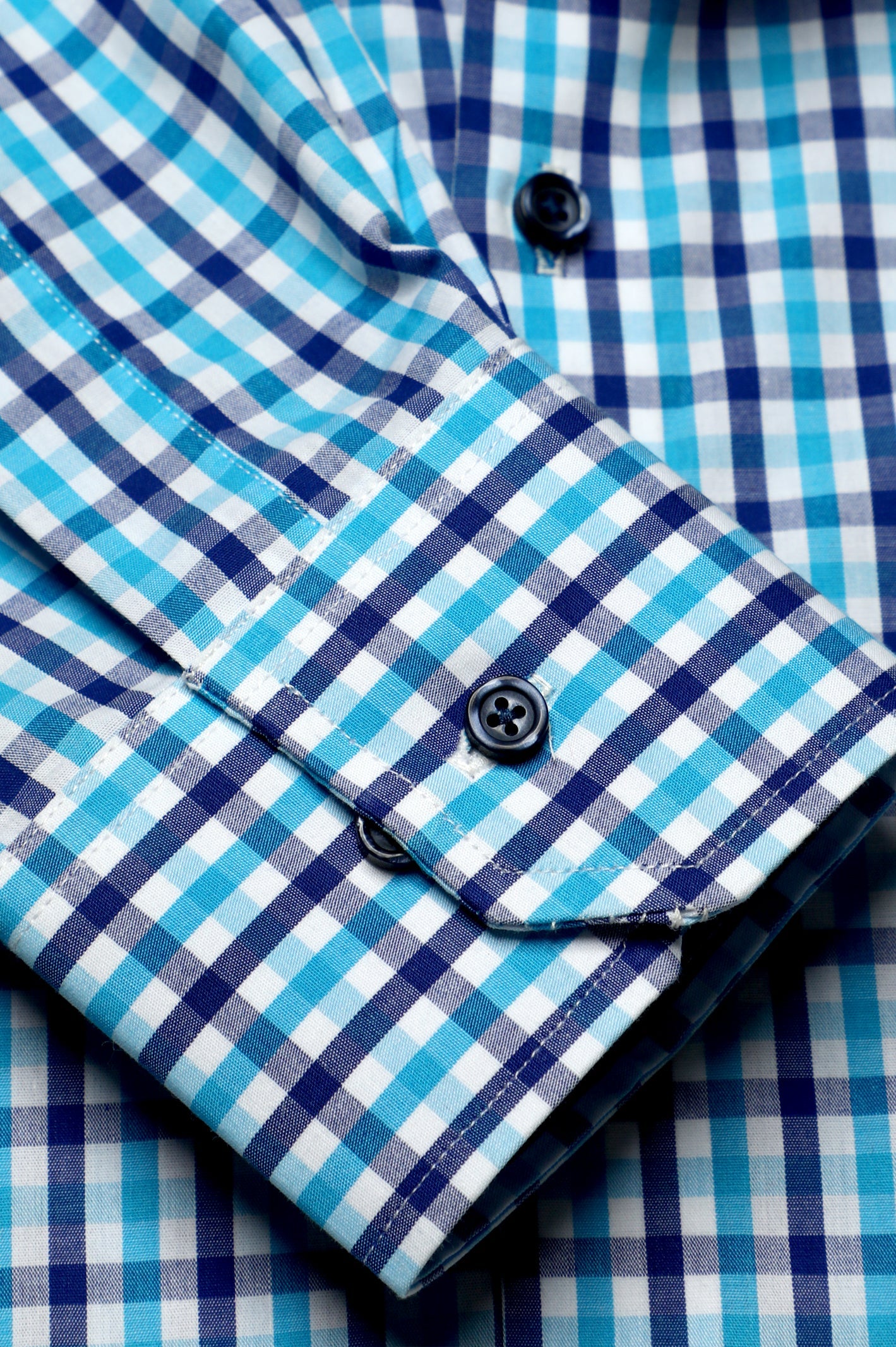 Blue Gingham Casual Milano Shirt for Men - Diners