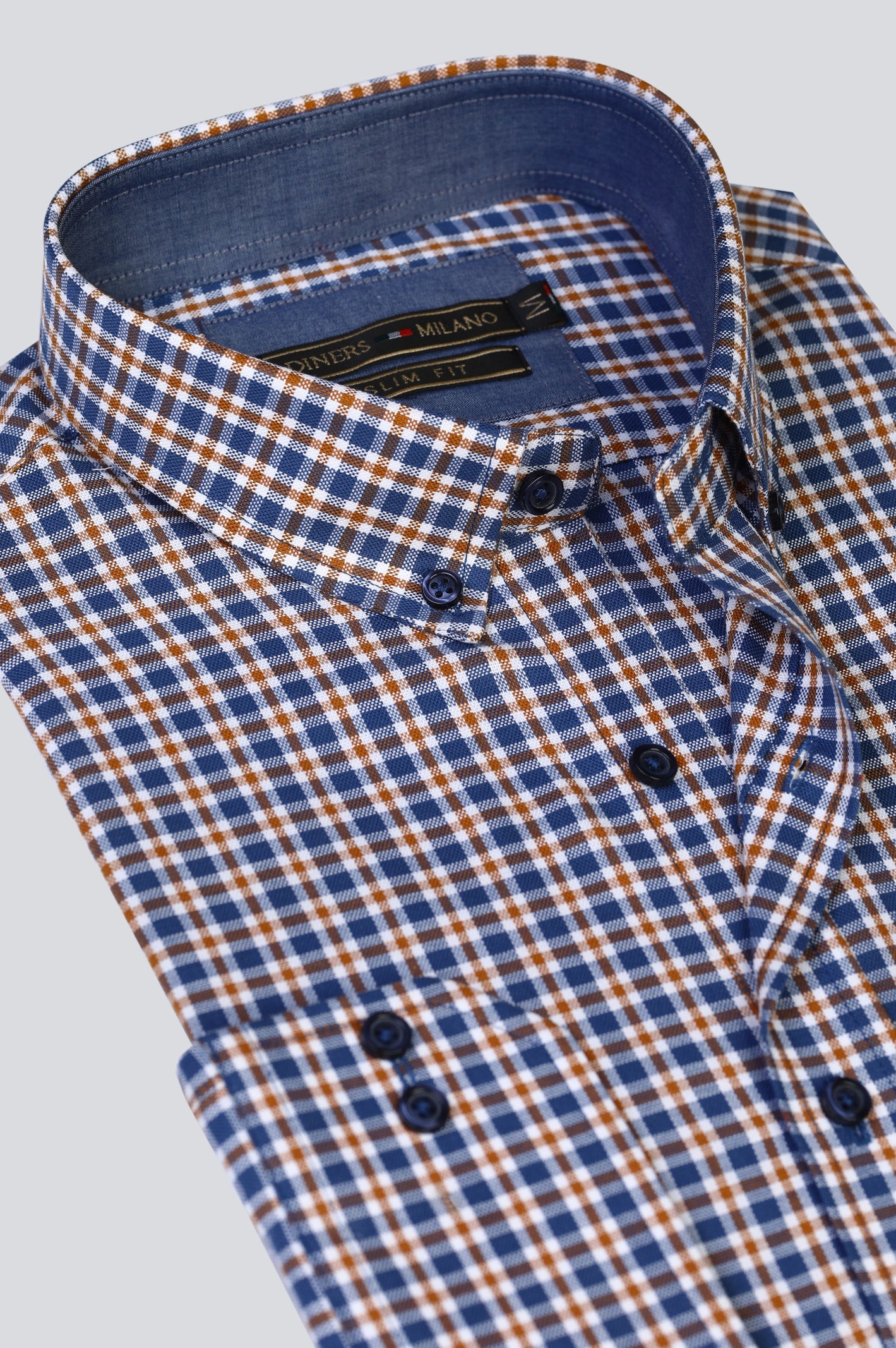 Multicolor Shepherd Check Casual Milano Shirt for Men - Diners