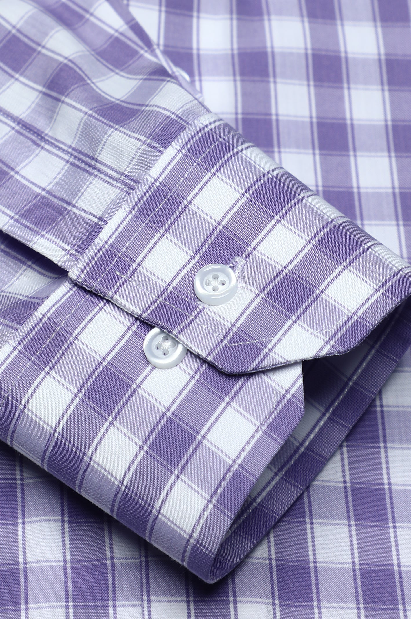 Purple Gingham Check Casual Milano Shirt for Men - Diners