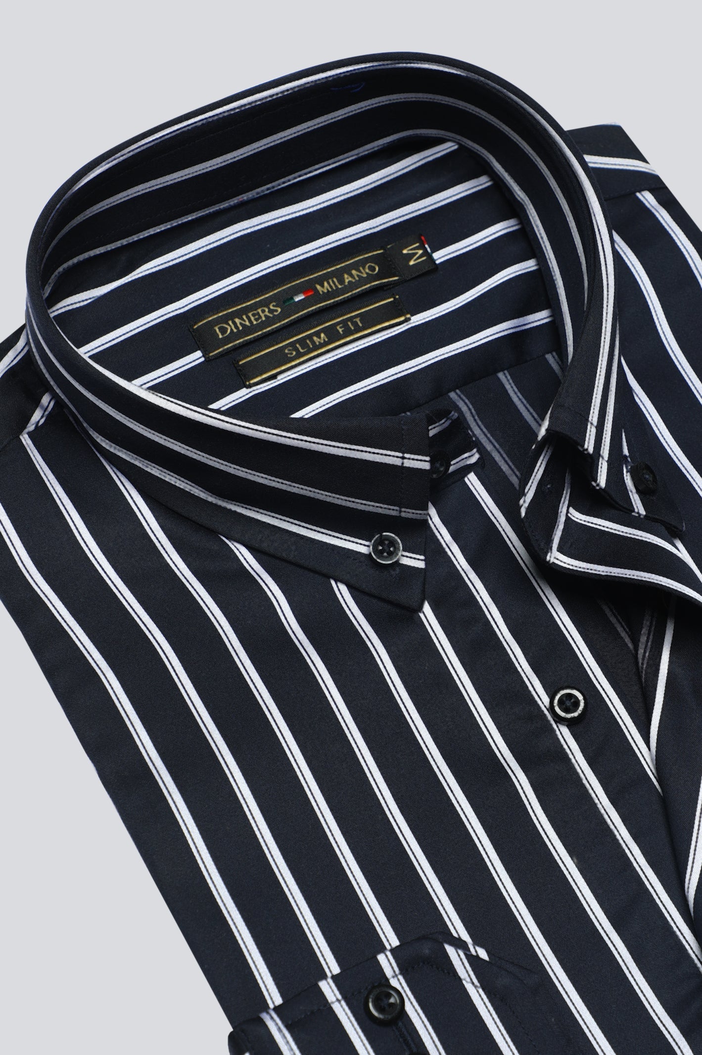 Black Bengal Stripes Casual Milano Shirt for Men - Diners