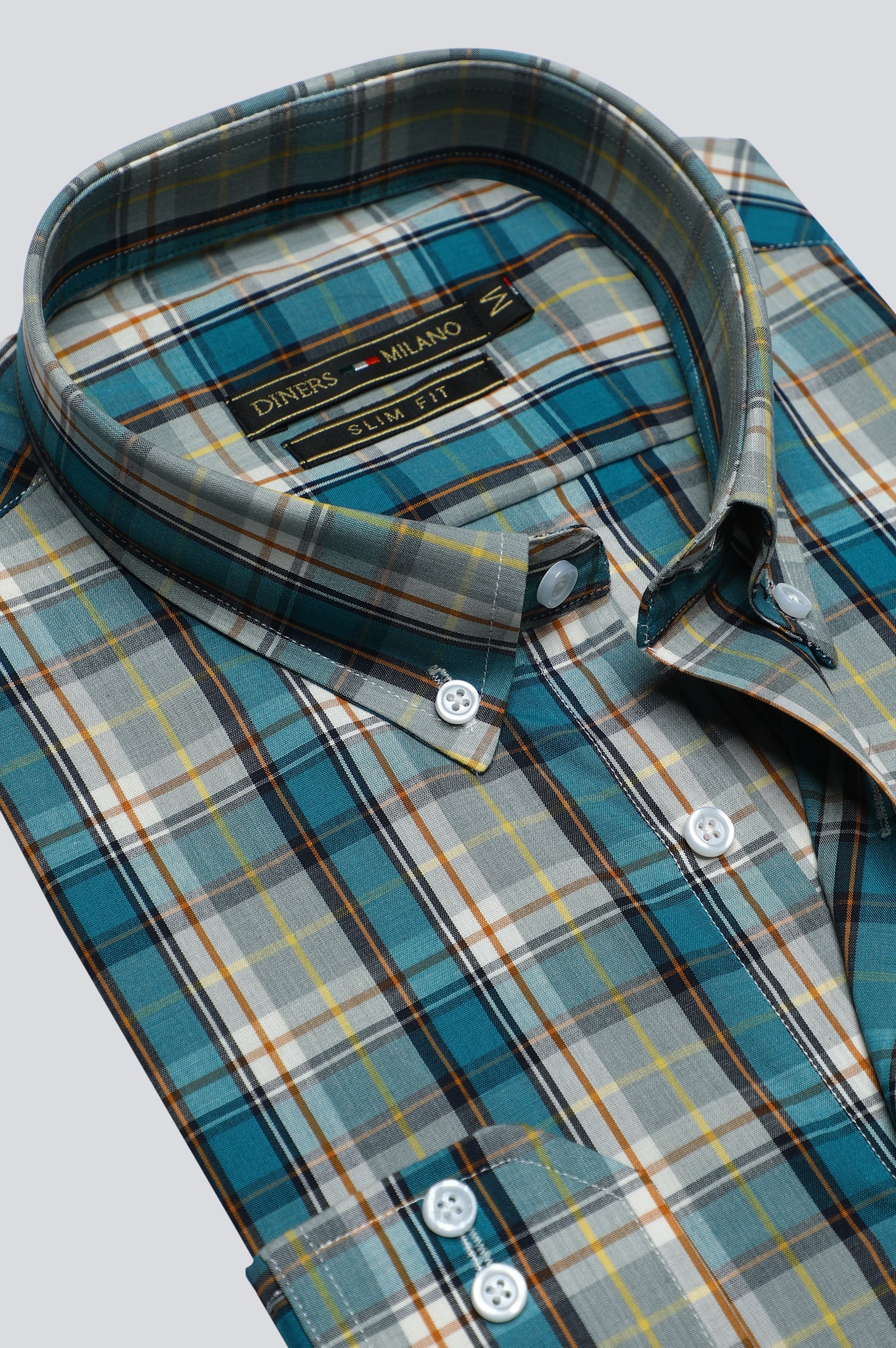 Multicolor Tattersall Check Casual Milano Shirt for Men - Diners