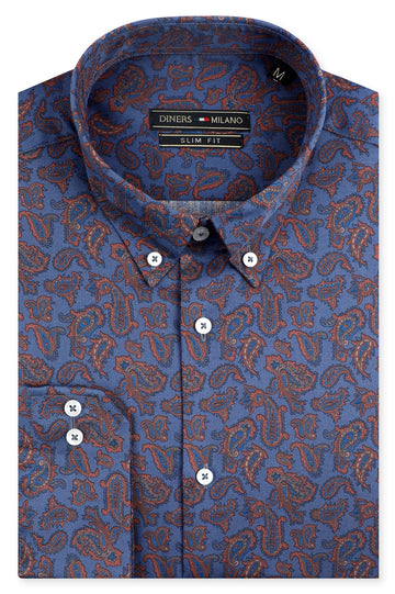 Casual Milano Shirt in D-Purple SKU: AM23748-D-PURPLE - Diners