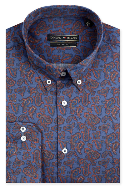 Casual Milano Shirt in D-Purple SKU: AM23748-D-PURPLE - Diners