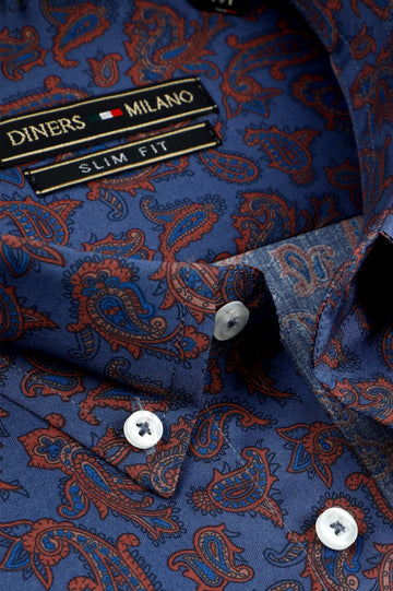 Casual Milano Shirt in D-Purple SKU: AM23748-D-PURPLE - Diners