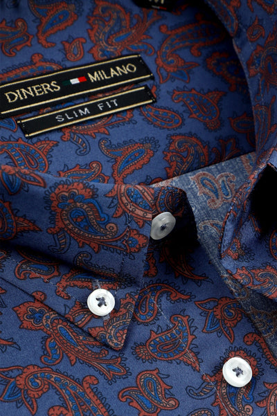 Casual Milano Shirt in D-Purple SKU: AM23748-D-PURPLE - Diners