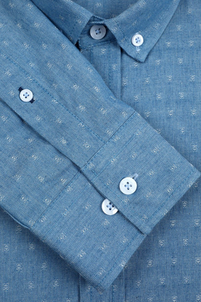 Casual Shirt in L-Blue SKU: AM24530-L-BLUE - Diners