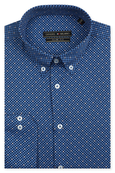 Casual Milano Shirt in Blue SKU: AM24537-BLUE - Diners