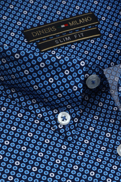 Casual Milano Shirt in Blue SKU: AM24537-BLUE - Diners
