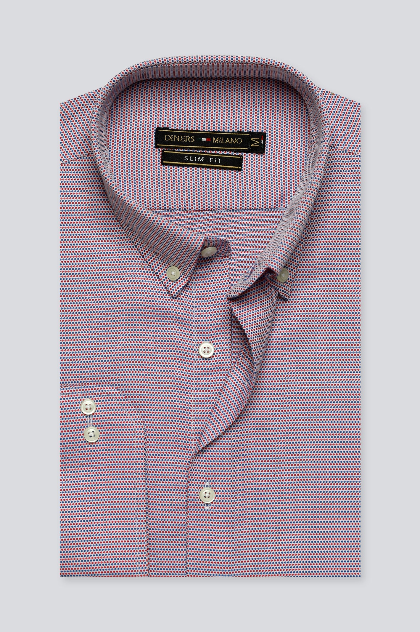 Multicolor Self Casual Milano Shirt for Men - Diners