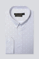 White Texture Casual Milano Shirt - Diners