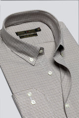 Brown Houndstooth Check Casual Milano Shirt for Men - Diners