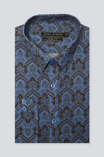 Multicolor Printed Casual Milano Shirt for Men - Diners