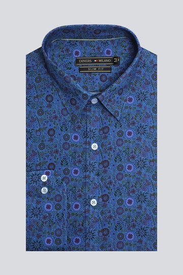 Multicolor Printed Casual Milano Shirt for Men - Diners
