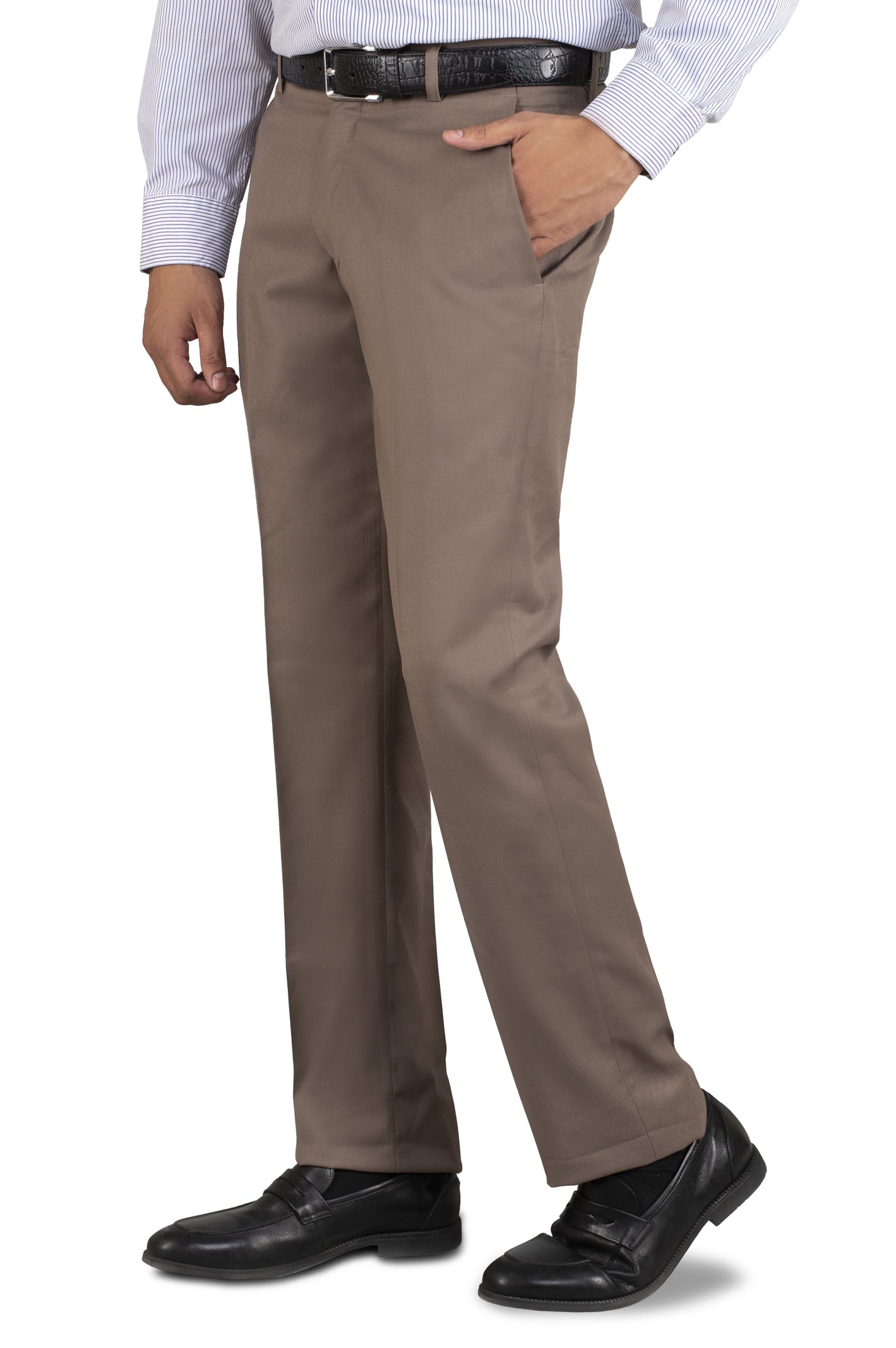 Formal Trouser for Men SKU: BA1458-L-Brown - Diners