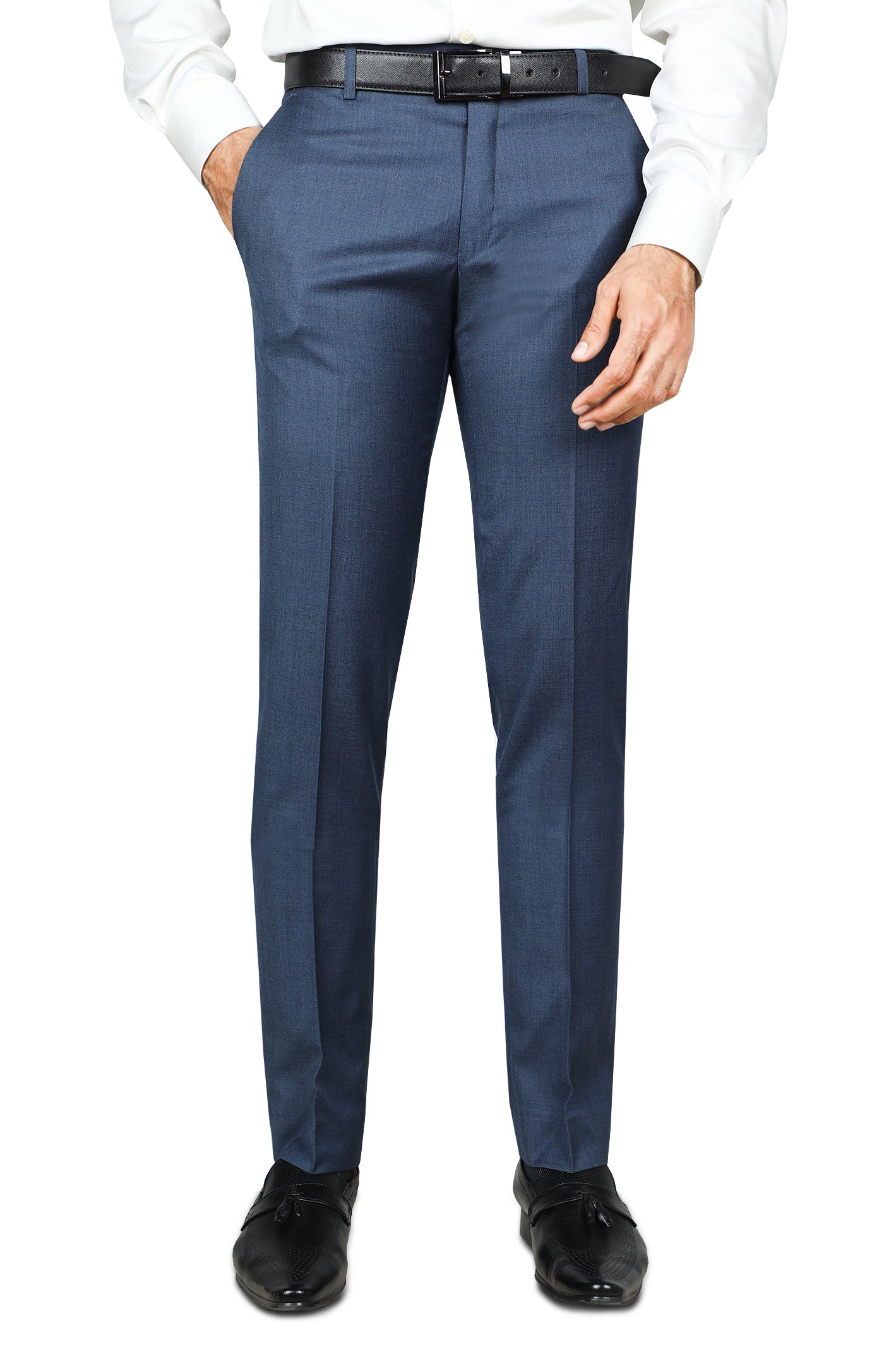 Formal Trouser for Men SKU: BA3044-D-BLUE - Diners