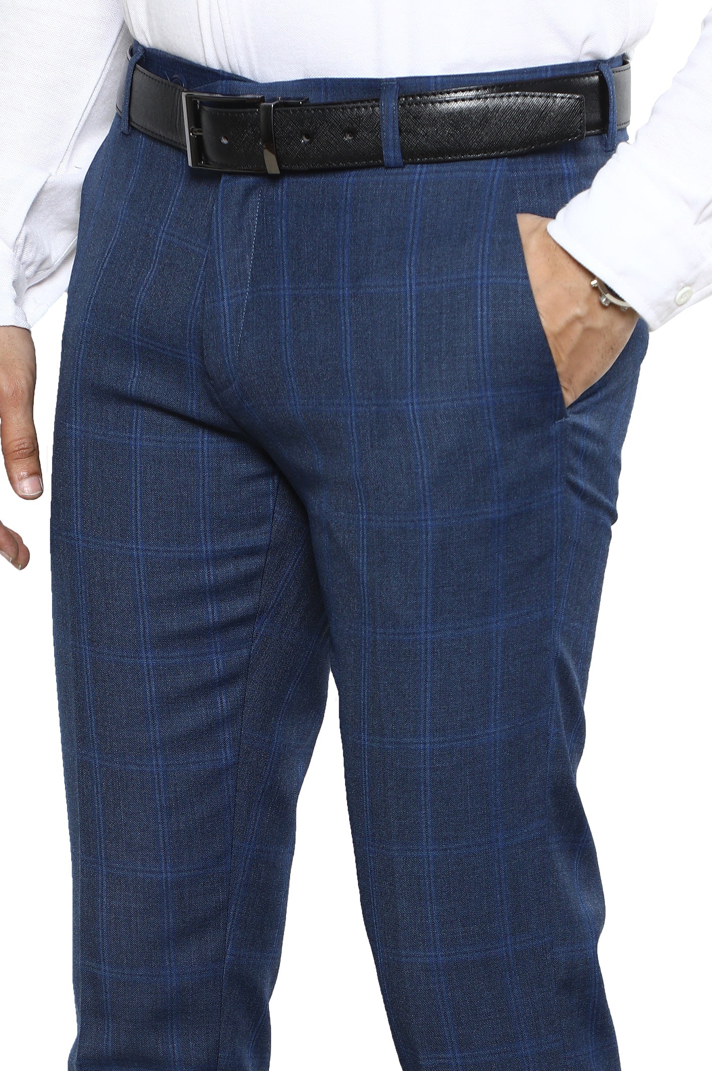 Formal Trouser for Men SKU: BA3065-BLUE - Diners