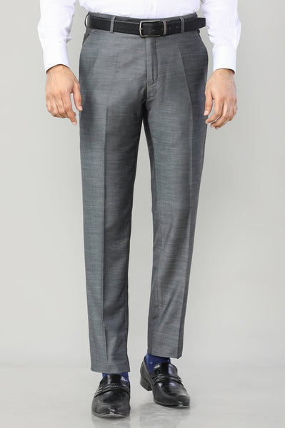 Grey Wash & Wear Regular Fit Trouser – Diners Pakistan