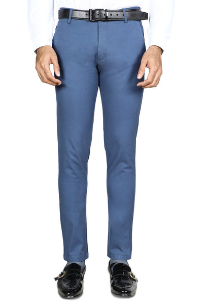 Formal Cotton Trouser for Men SKU: BD3045-D-BLUE - Diners