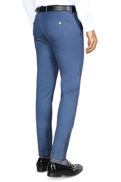 Formal Cotton Trouser for Men SKU: BD3045-D-BLUE - Diners
