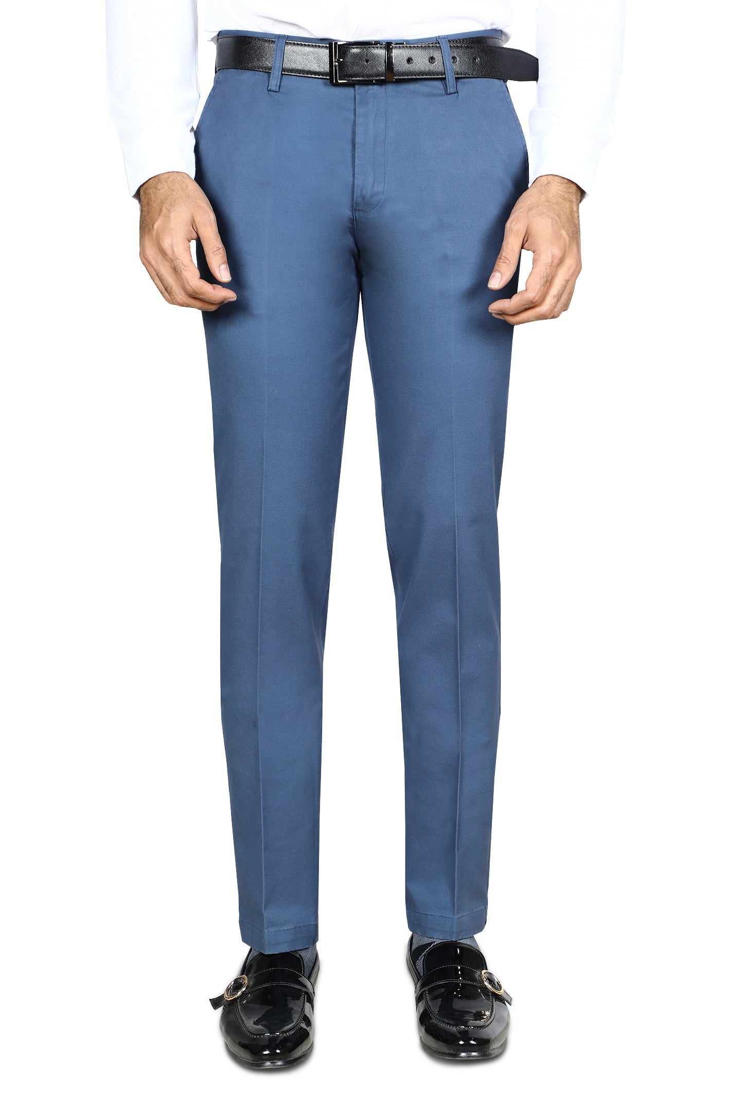 Formal Trouser for Men SKU: BH3042-D-BLUE - Diners