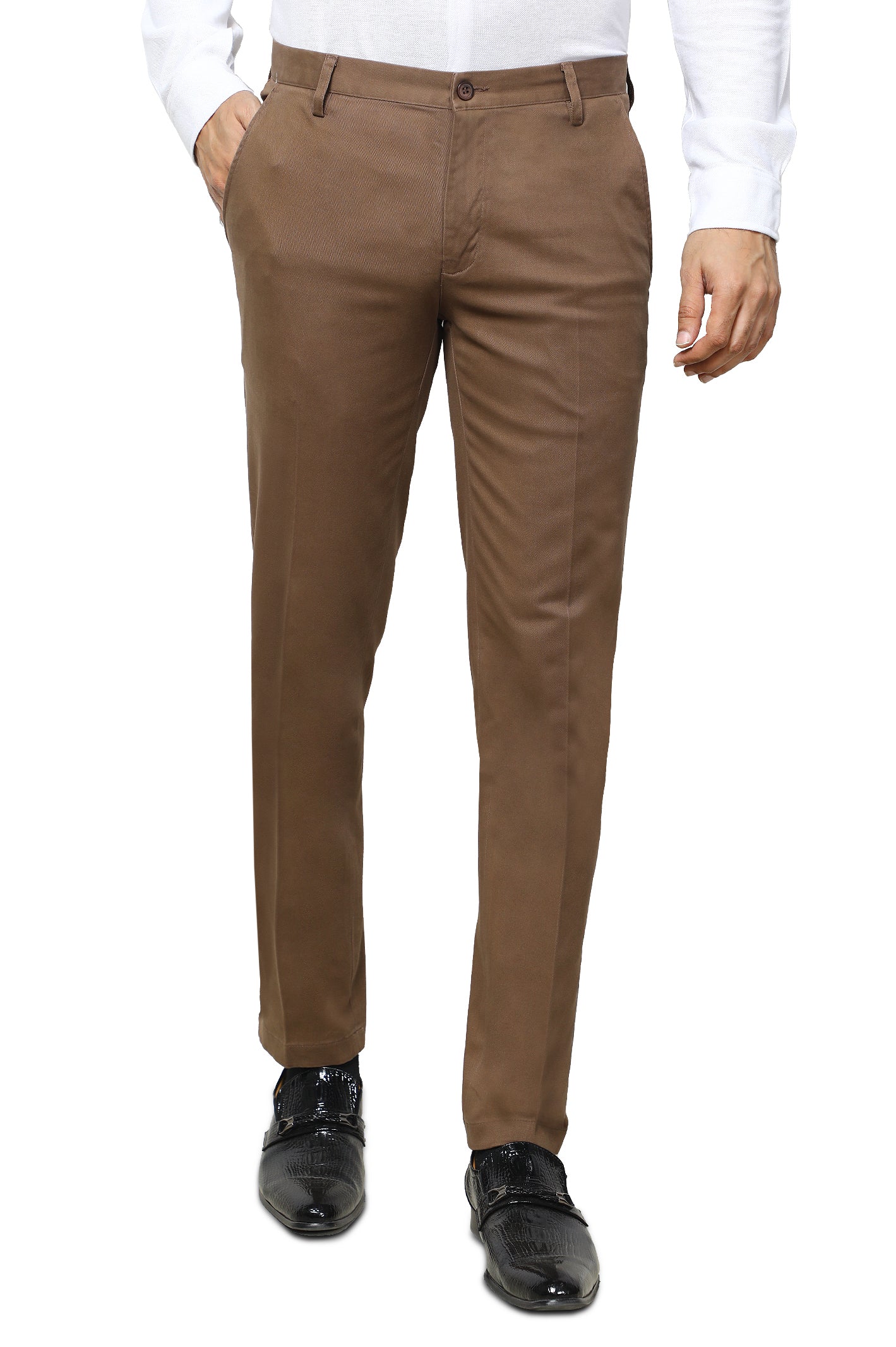 Formal Cotton Trouser for Men SKU: BH3072-C-BROWN - Diners