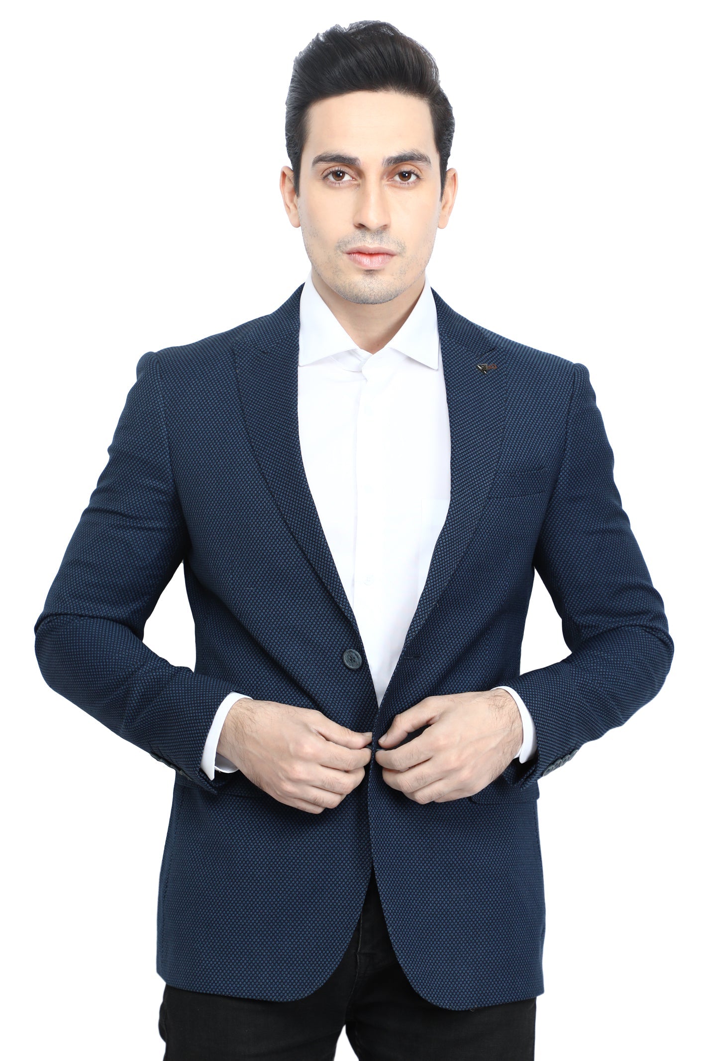 Men's Blazer SKU: CA3902-N-BLUE - Diners