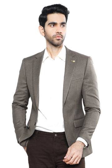 Men's Blazer SKU: CA3995-L-BROWN - Diners
