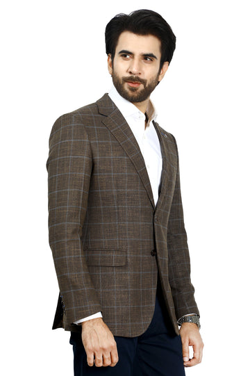 Mens Blazer SKU: CF3983-BROWN - Diners
