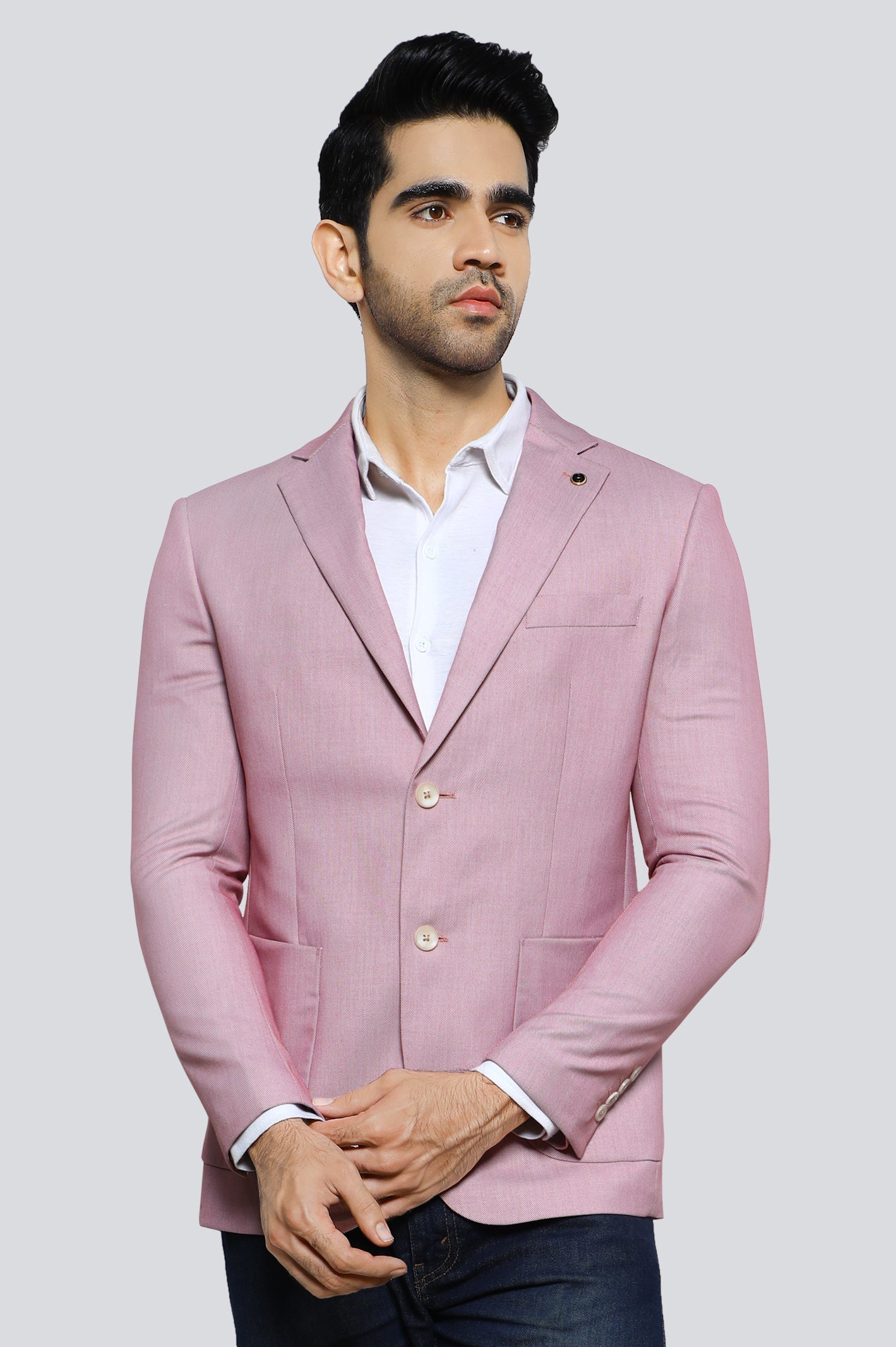 Fawn Pink Blazer for Men's