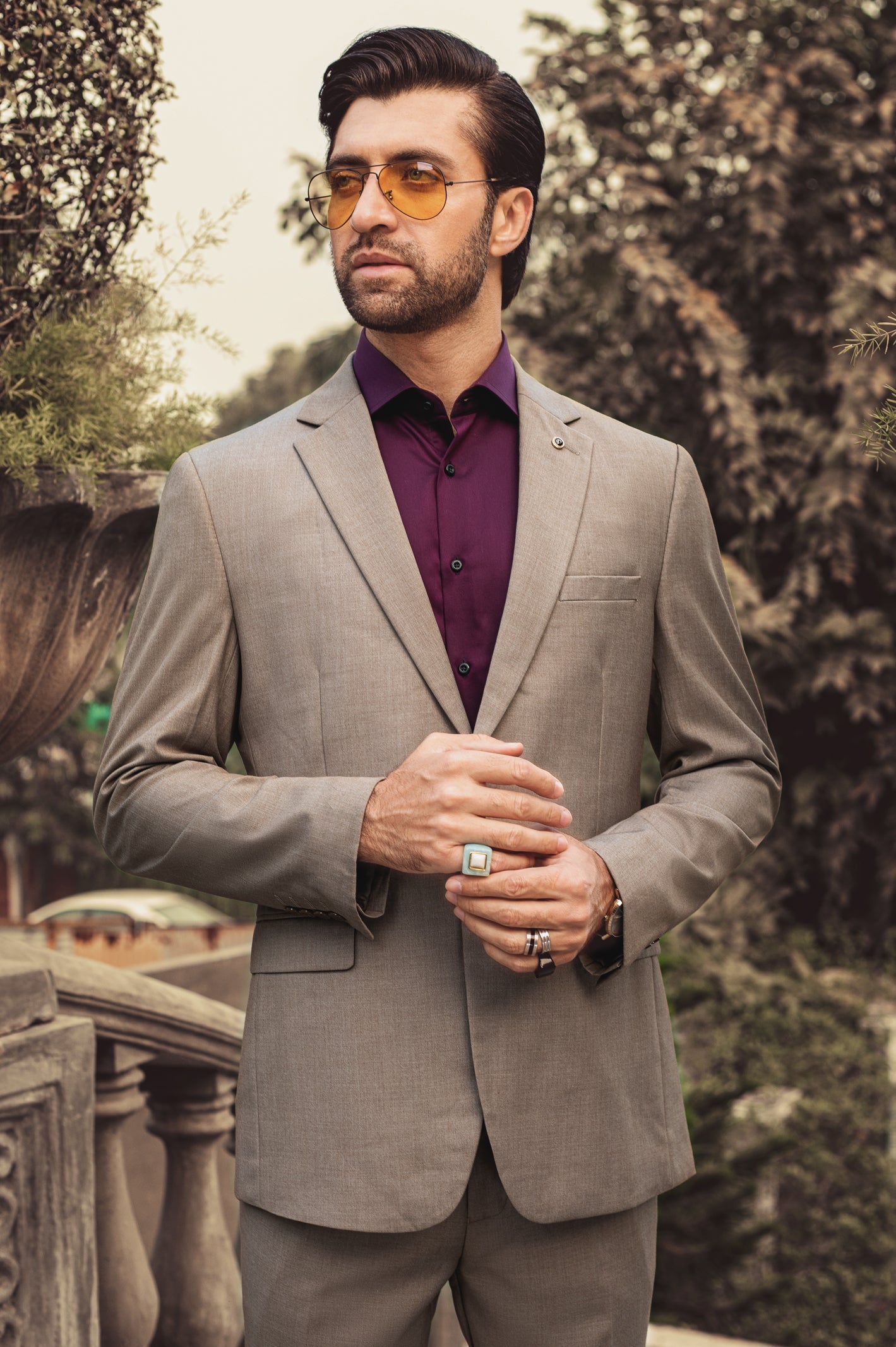 Diner's 2 Pcs Suit in L-Brown SKU: DA999 - Diners