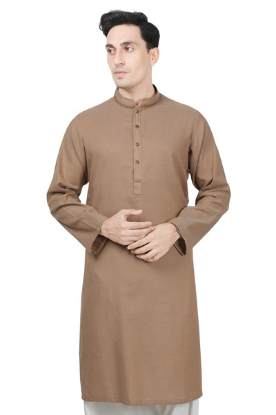Men's Kurta in Brown SKU: EA2934-BROWN - Diners